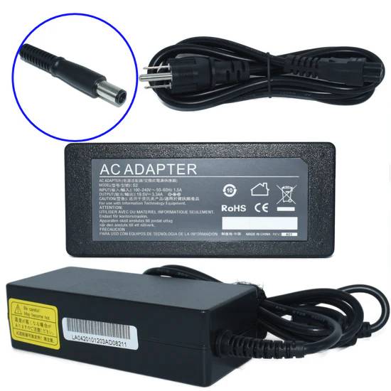 Cargador / Adaptador para Laptop AC-Dell GENERICO de 65W 19.5V 3.34A (7.4*5.0) - Cargador / Adaptador para Laptop AC-Dell GENERICO de 65W 19.5V 3.34A (7.4*5.0) -